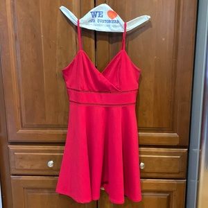 Red Spaghetti strapped dress